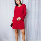 Short red dress