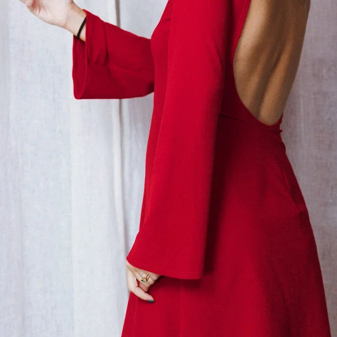 Short red dress