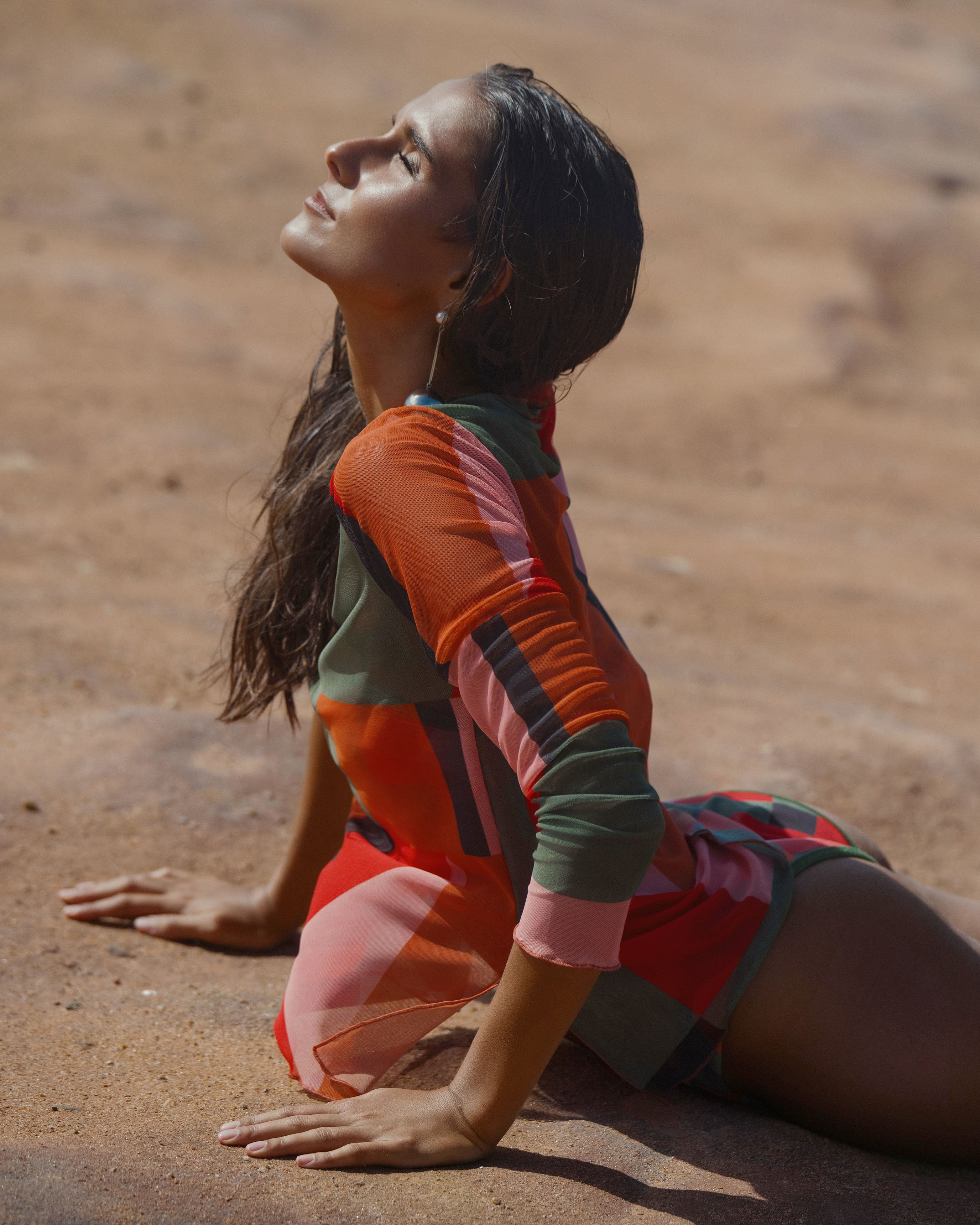 Racine Long-Sleeve Mesh Top