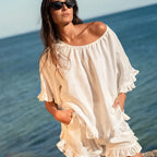 Conjunto de blusa y pantalón corto Om