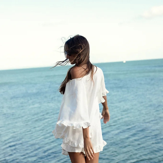 Conjunto de blusa y pantalón corto Om