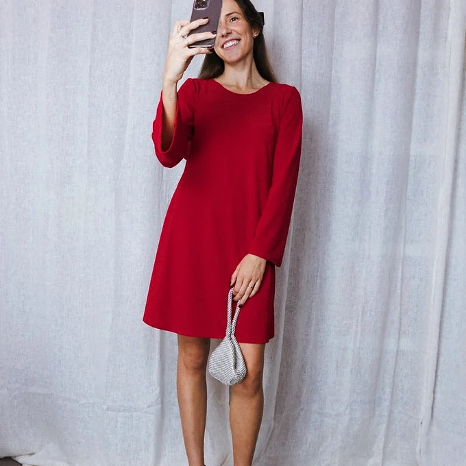 Short red dress
