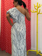 Vestido manga balão em lycra