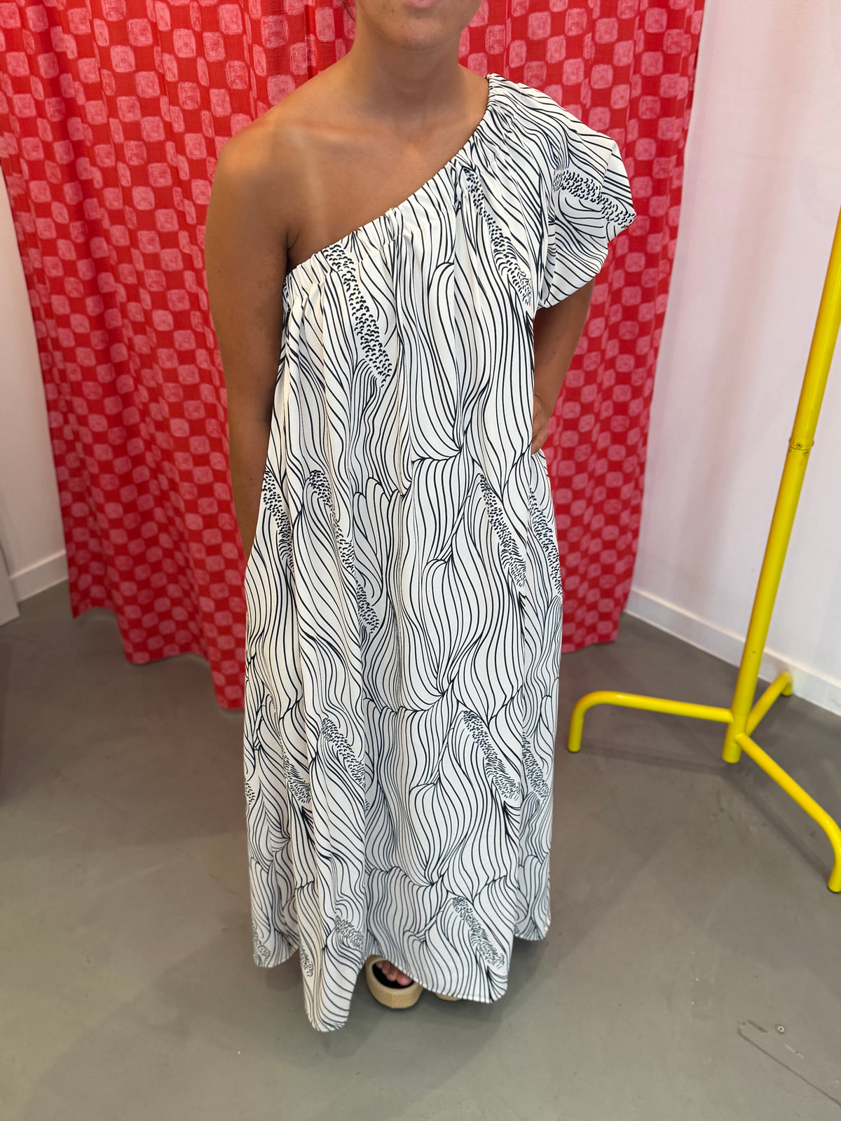 Vestido manga balão em lycra