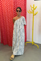 Vestido manga balão em lycra