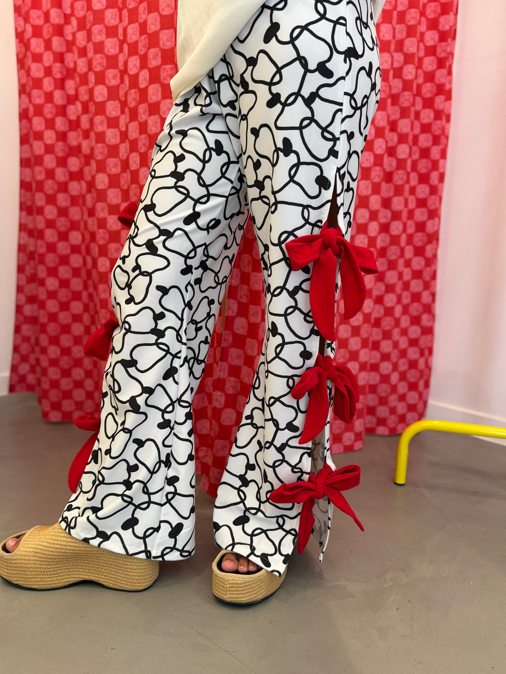 Calças lycra com laços