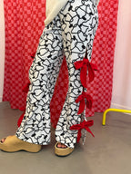 Calças lycra com laços