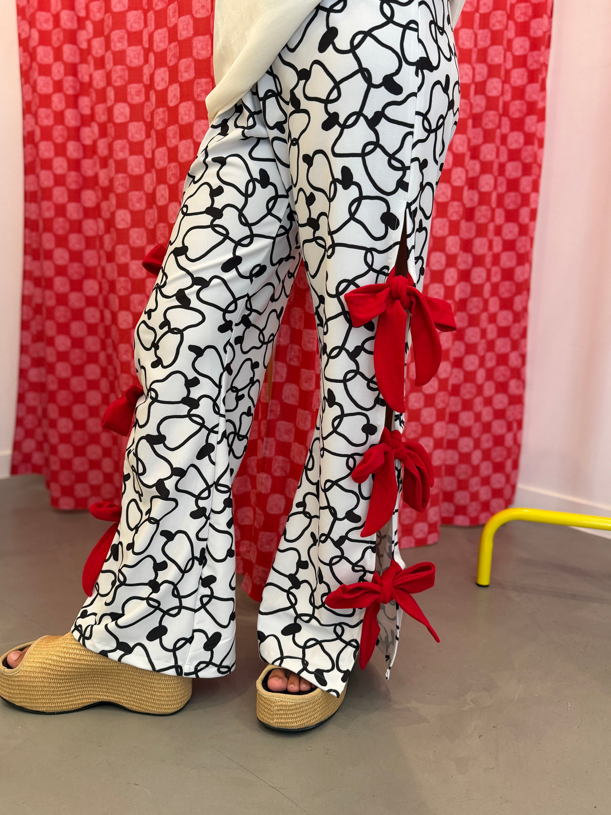 Calças lycra com laços