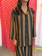 Camisa curta riscas