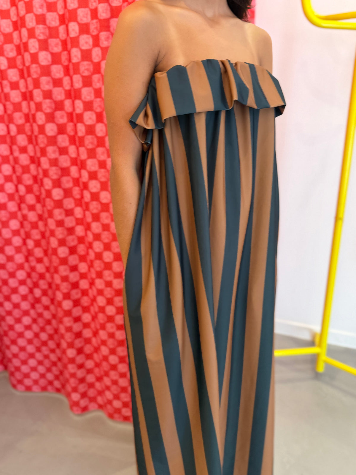 Vestido riscas lycra