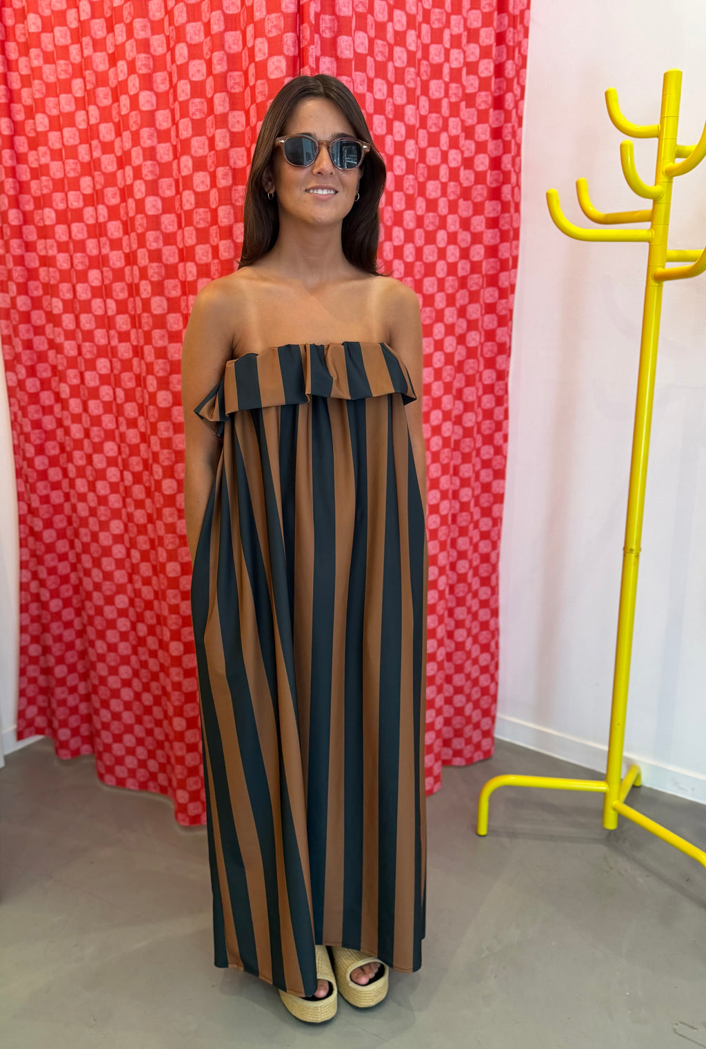 Vestido riscas lycra